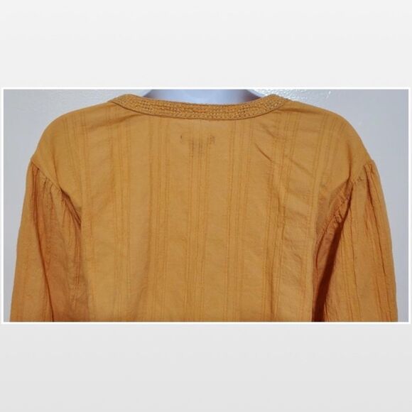 New Plus 3X Notch Neck Boho Hi Low Gold Top - Picture 11 of 16